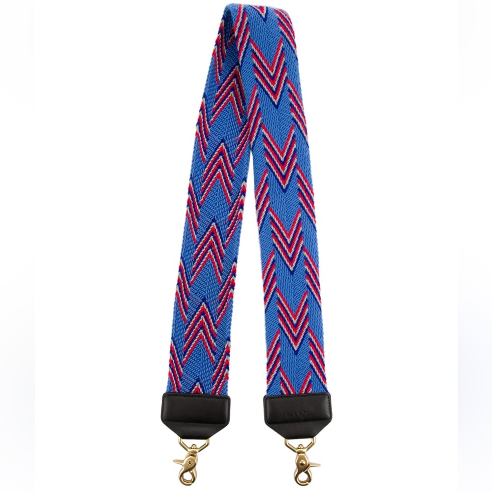 The Classic Salt Woven Crossbody Strap- Brass Hooks